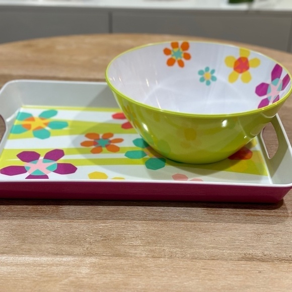 Target Home Tropical Melamine Serving Tray, Bowl, Dessert Plate 6 Piece Set - Picture 2 of 12